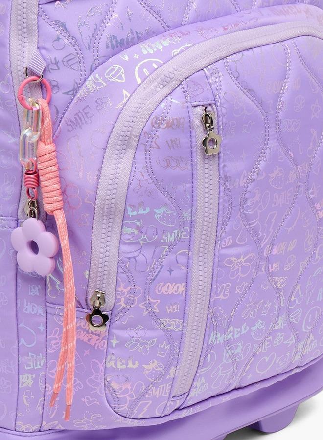 Little Missy Quilted School Trolley Bag For Girls 13+ Years With Durable Wheels - Image 5