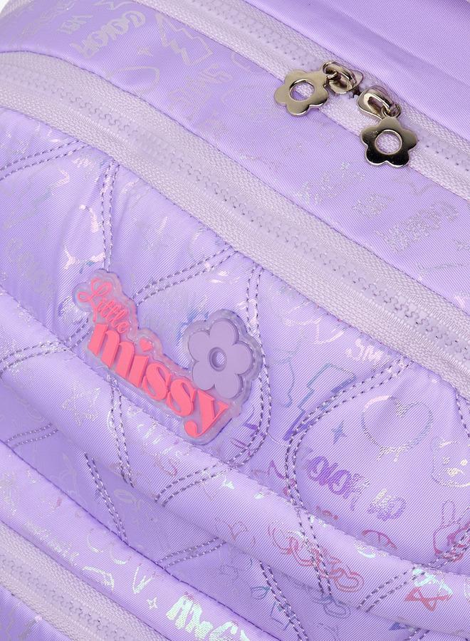 Little Missy Quilted School Trolley Bag For Girls 13+ Years With Durable Wheels - Image 4