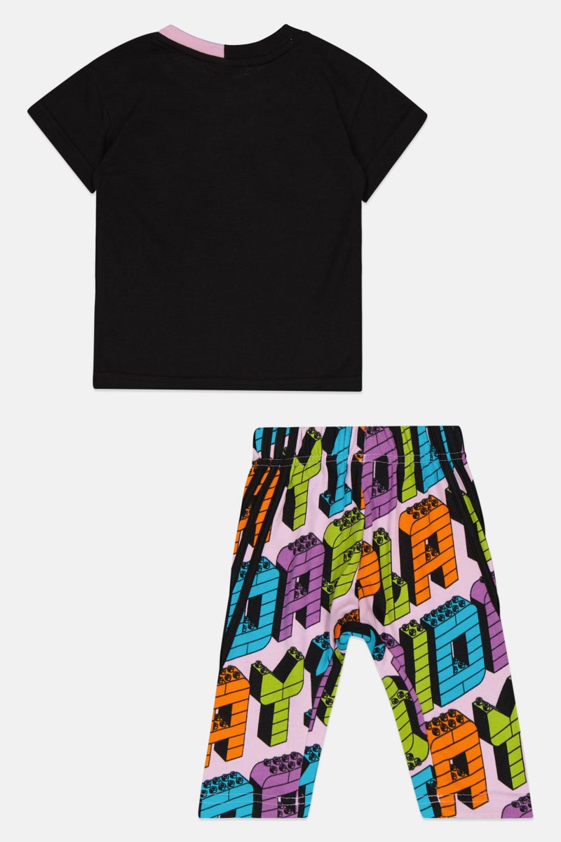 Adidas x Lego Toddlers Boy 2 Pcs Brand Logo T-Shirt And Bottom Set, Multicolor - Image 2