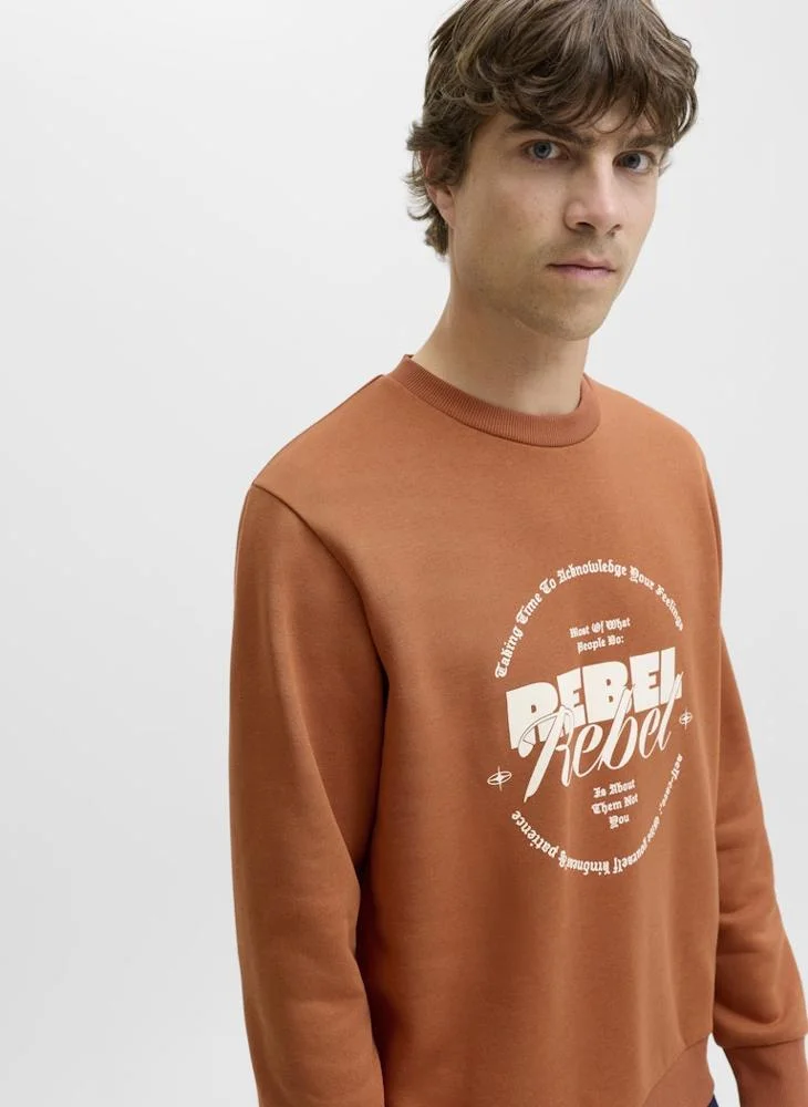 Graphic Regular Fit Crew Neck Sweatshirt