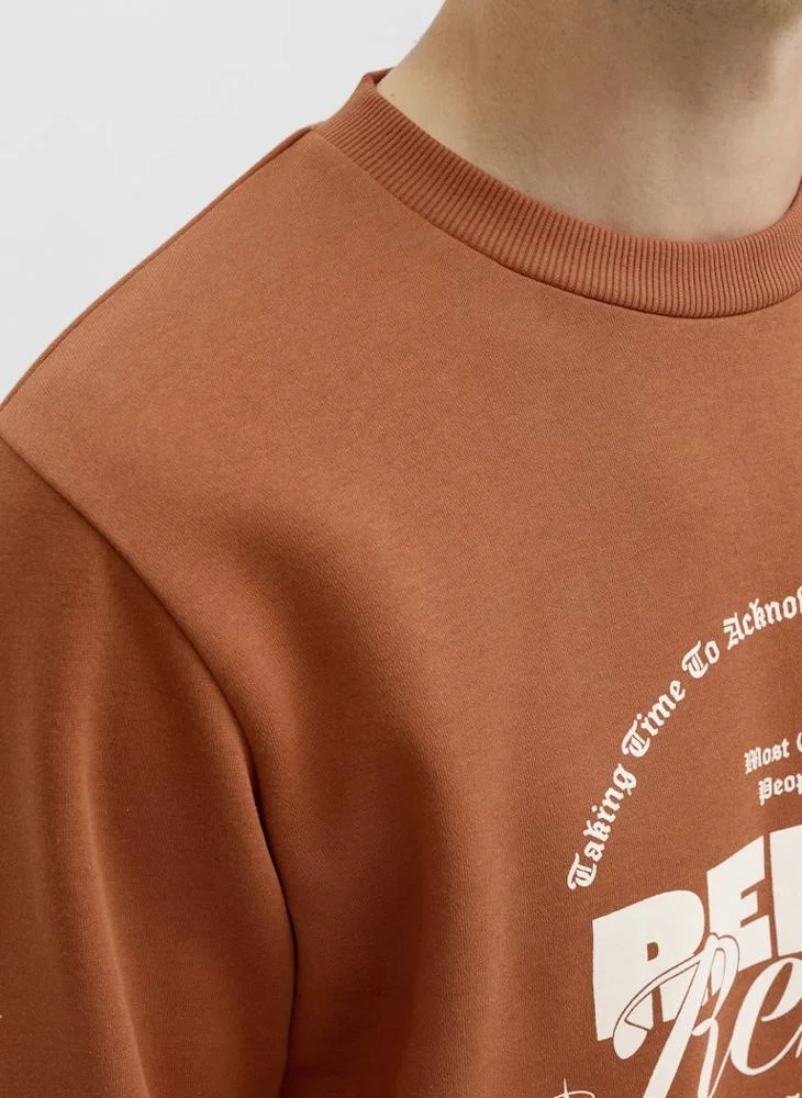 JJ Rebel Graphic Regular Fit Crew Neck Sweatshirt