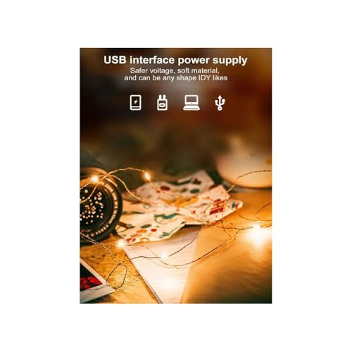 HUMAIZAR Warm White USB LED String Lights – 5M 8 Modes with Remote | Fairy Garland Lights for Wedding, Christmas, New Year, Holiday & Home Decor - Image 3