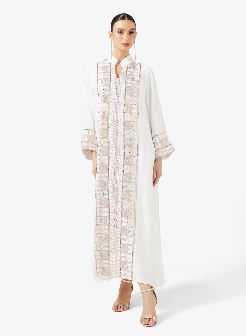 Khizana Embroidered Jalabiya - Image 4