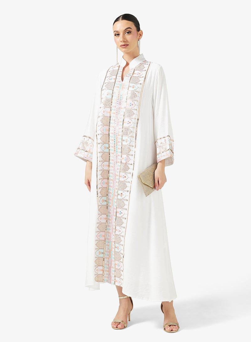 Khizana Embroidered Jalabiya - Image 1