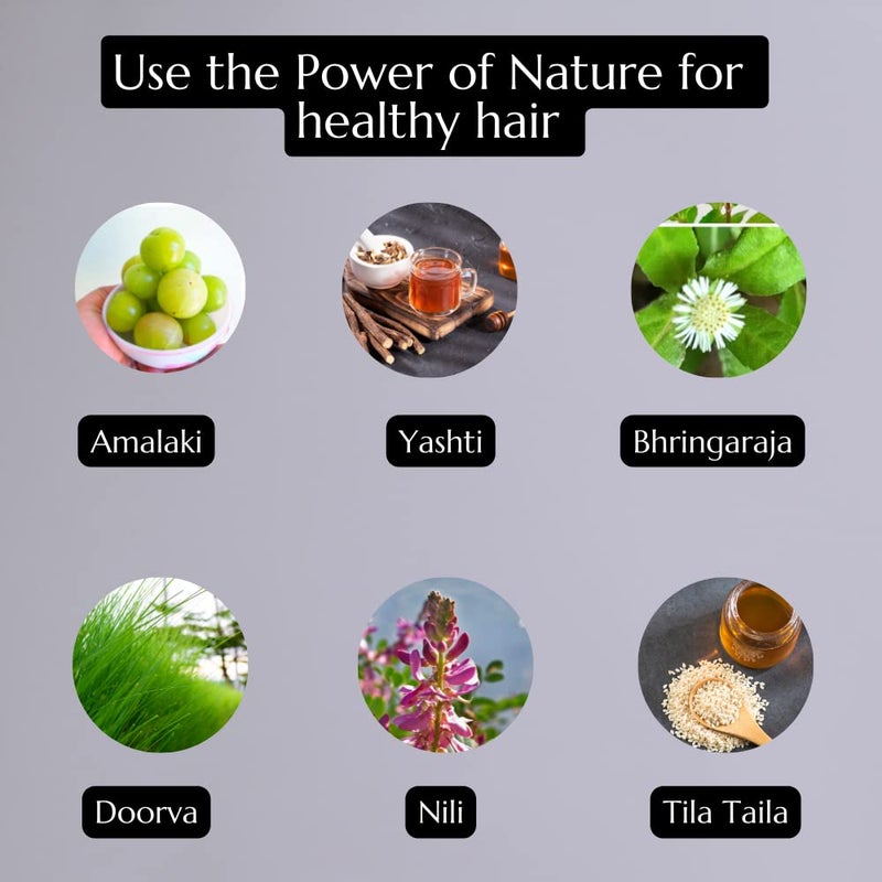 Atrimed Denz  Darc Herbal Hair Oil  Imparts colour to grey hair  Dual benefits of pigments and nutrients  300ml  Pack of 3 - Image 3