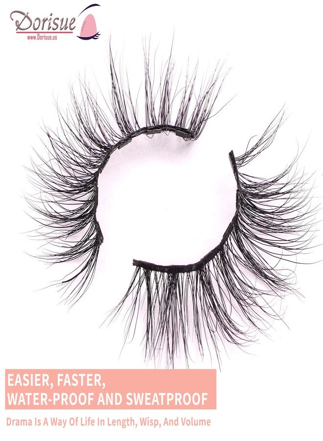 Dorisue Magnetic Mink Eyelashes Luxe Cat eyes Natural Medium Long lashes Flare style with Magnetic Glue - Image 3