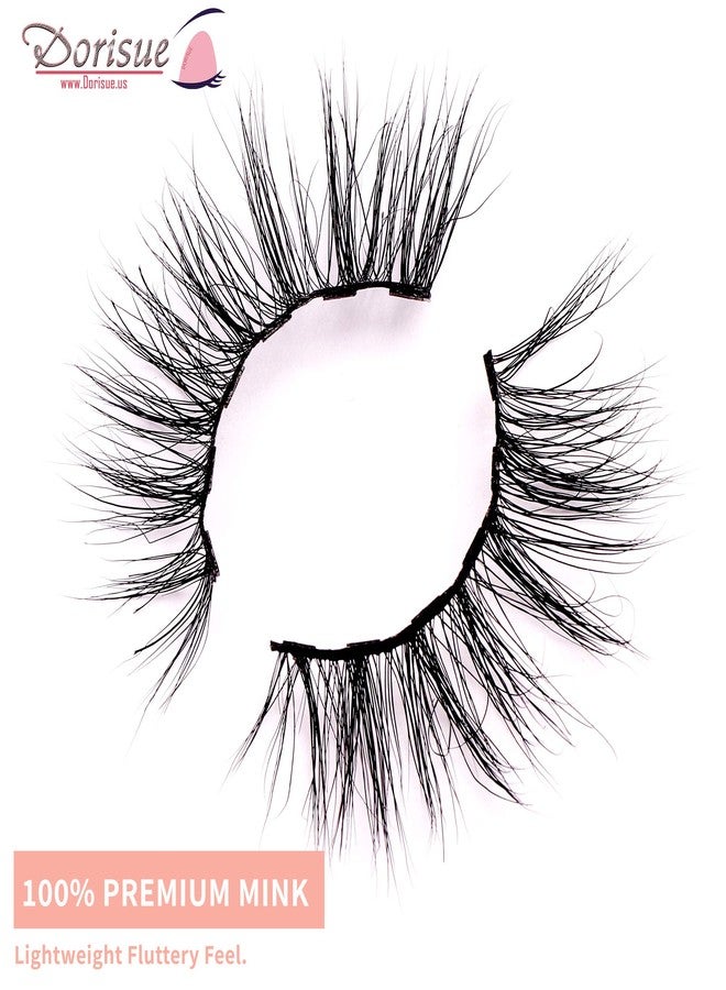Dorisue Magnetic Mink Eyelashes Luxe Cat eyes Natural Medium Long lashes Flare style with Magnetic Glue - Image 4