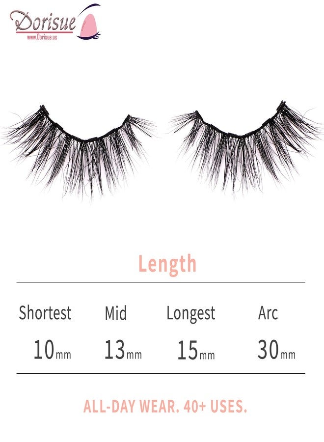 Dorisue Magnetic Mink Eyelashes Luxe Cat eyes Natural Medium Long lashes Flare style with Magnetic Glue - Image 5