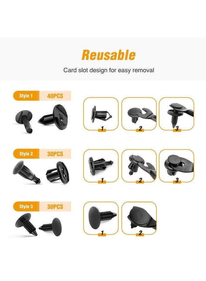 Generic Universal Plastic Fender Clips,200 Pcs Push per Fastener Rivet Clips with 6 Size Auto Body Retainer Clips pers  - Image 4