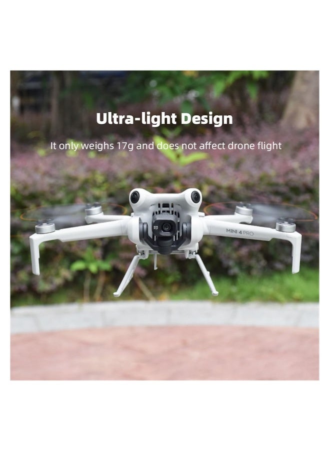 Foldable Landing Gear for DJI Mini 4 Pro Drone with AntiFall Gimbal Protection and 25mm Height Extension in Orange Color - Image 3