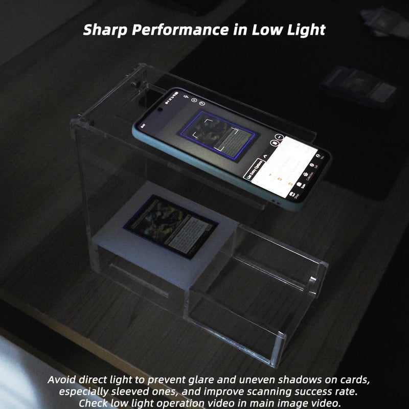Aizesuro Clear Acrylic Sleeved MTG Cards Scanner Stand, Photo Stand, Trading Card Scanstand Compatible with Manabox, TCGplayer App, Sleeved and Unsleeved Cards Accessories - Image 5