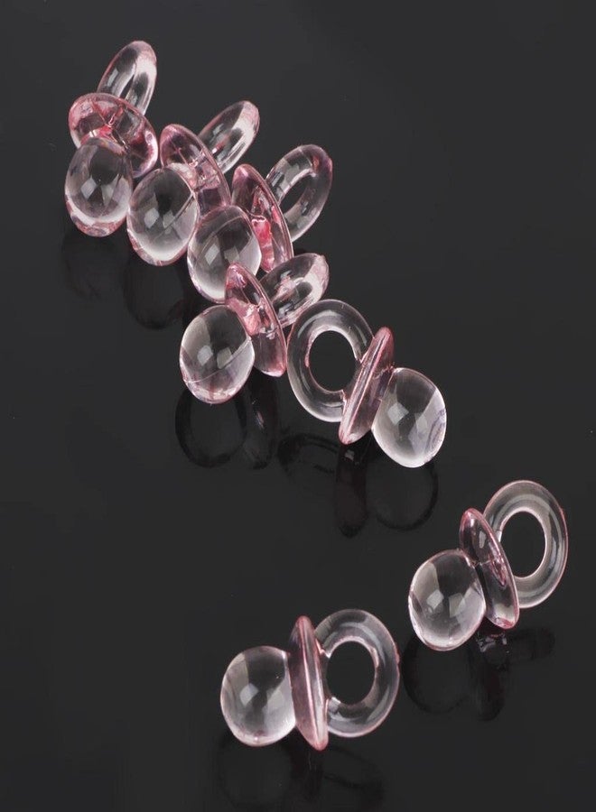 ATORSE UJEAVETTE 50xCute Mini Pacifier Charms Baby Shower Party Favor Nappy Cake Decor Pink - Image 4