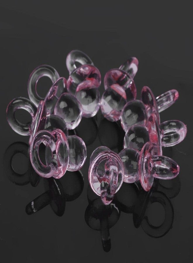 ATORSE UJEAVETTE 50xCute Mini Pacifier Charms Baby Shower Party Favor Nappy Cake Decor Pink - Image 3