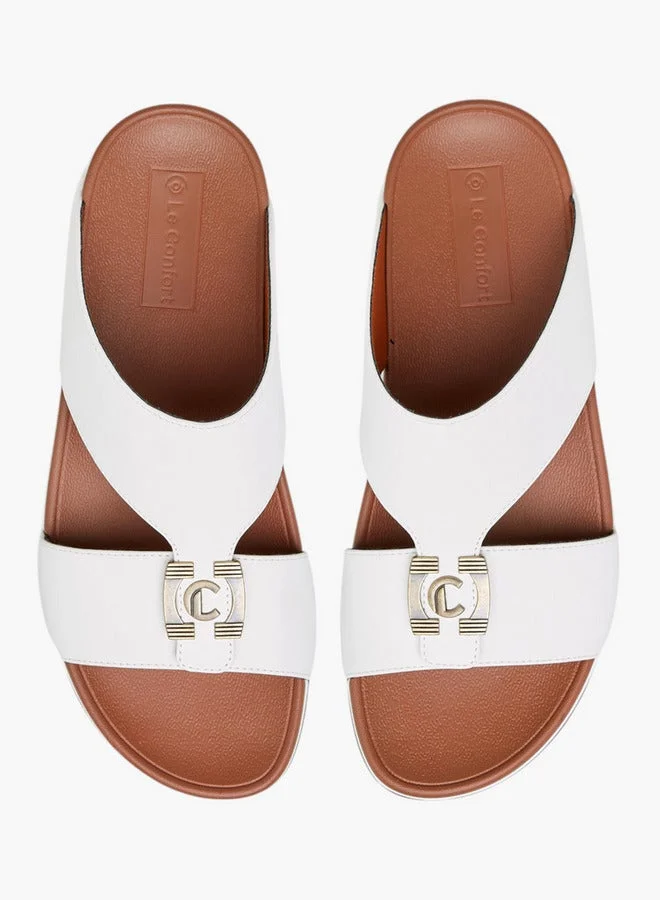 Le Confort Men Metal Accent Slip-On Comfort Sandals