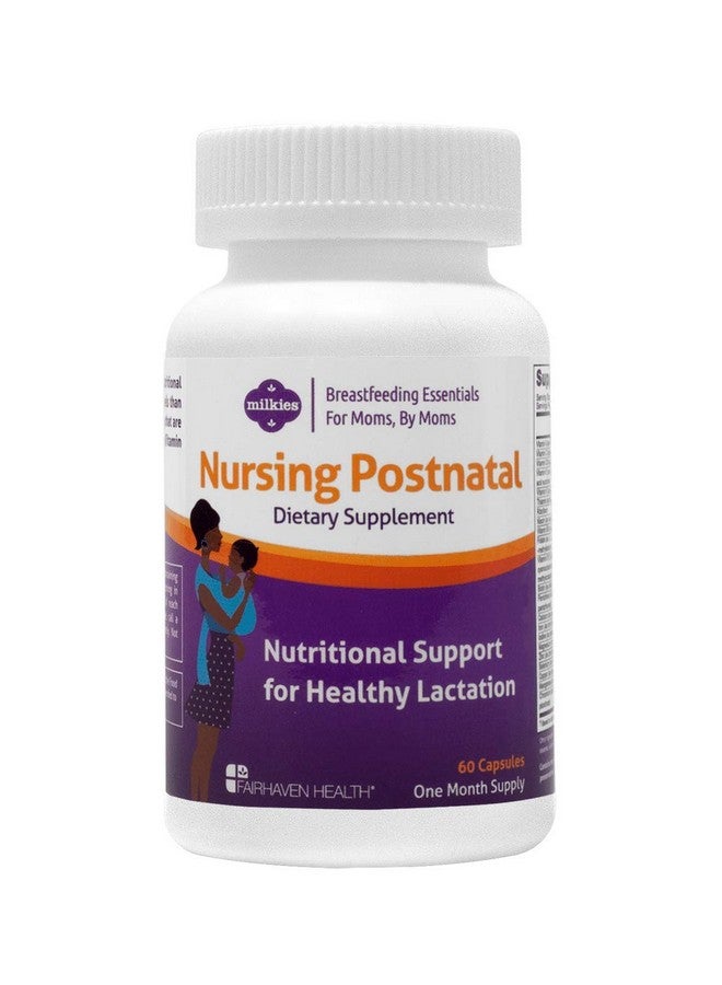 Milkies Fairhaven Health Nursing Postnatal Vegetarian Supplement for Breastfeeding Women with Vitamin D and B, Nutritious Breast Milk Multivitamin - Gluten and Dairy Free - 1 Month Supply - Image 1
