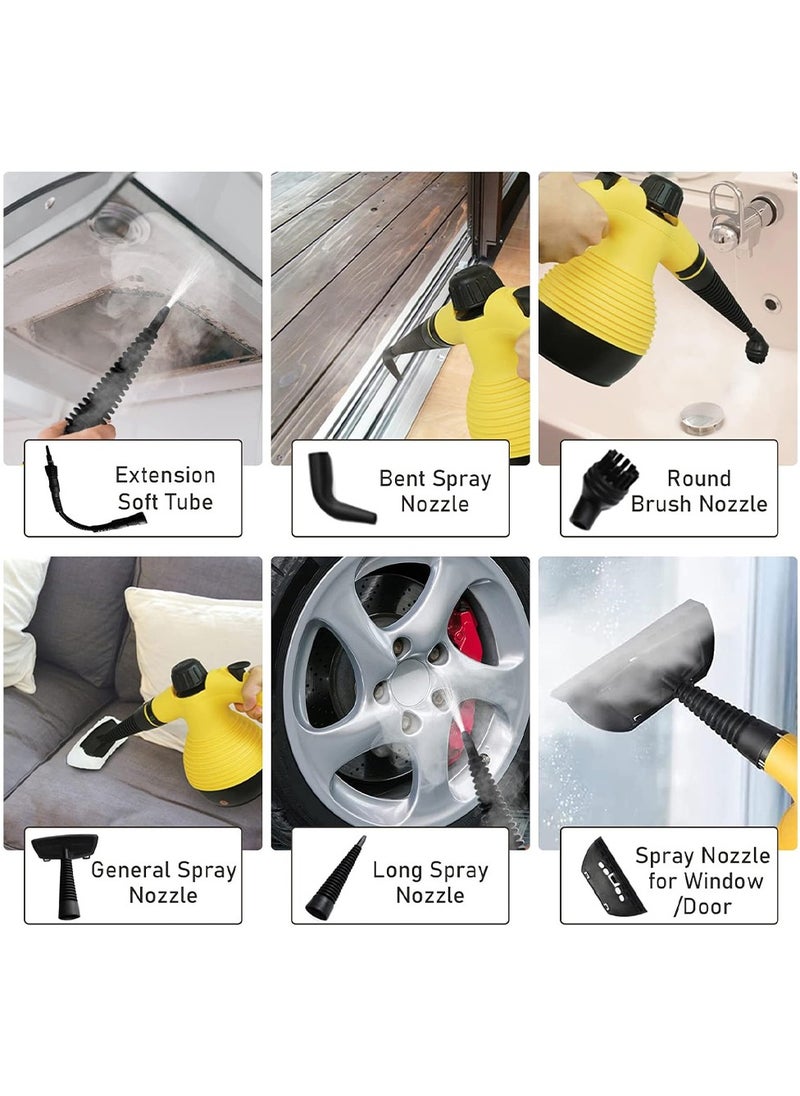 Beauenty - High Pressure Steam Cleaner 350ml 1200W, Multi-Purpose Handheld Steam Cleaner with 9 Accessories Perfect for Stain Removal in Car Upholstery, Home, Kitchen, Carpet, Sofa - Image 1