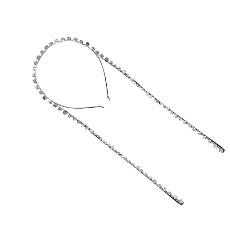 Luxury Rhinestone Headpiece Tassel Chain Hair Pieces Headwear Accessories - Image 1
