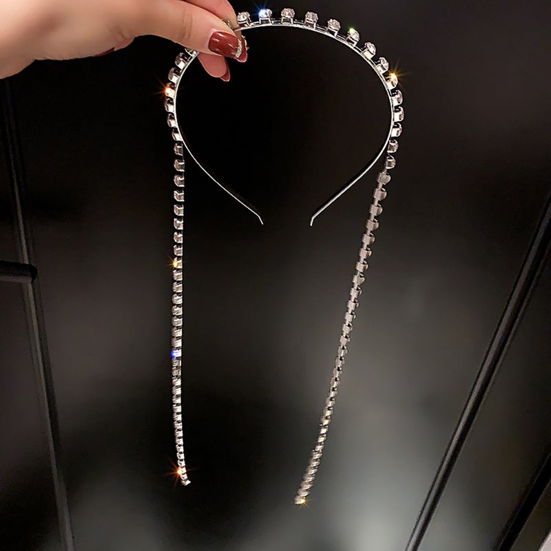 Luxury Rhinestone Headpiece Tassel Chain Hair Pieces Headwear Accessories - Image 3
