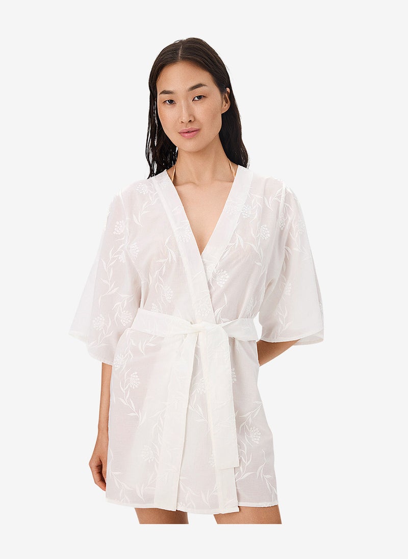 Penti Women Carine White Kimono - Image 1