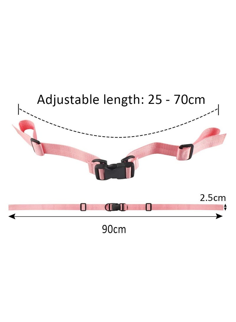 SOLARAE Backpack Chest Straps, Anti Slip Chest Strap Nylon Sternum Strap Backpack Chest Harness Adjustable Chest Strap for Rucksack Backpack (Black, Pink, Orange)6 Pieces - Image 4