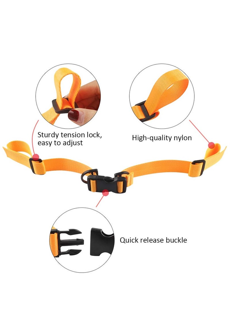 SOLARAE Backpack Chest Straps, Anti Slip Chest Strap Nylon Sternum Strap Backpack Chest Harness Adjustable Chest Strap for Rucksack Backpack (Black, Pink, Orange)6 Pieces - Image 2
