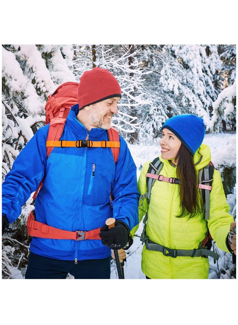 SOLARAE Backpack Chest Straps, Anti Slip Chest Strap Nylon Sternum Strap Backpack Chest Harness Adjustable Chest Strap for Rucksack Backpack (Black, Pink, Orange)6 Pieces - Image 5