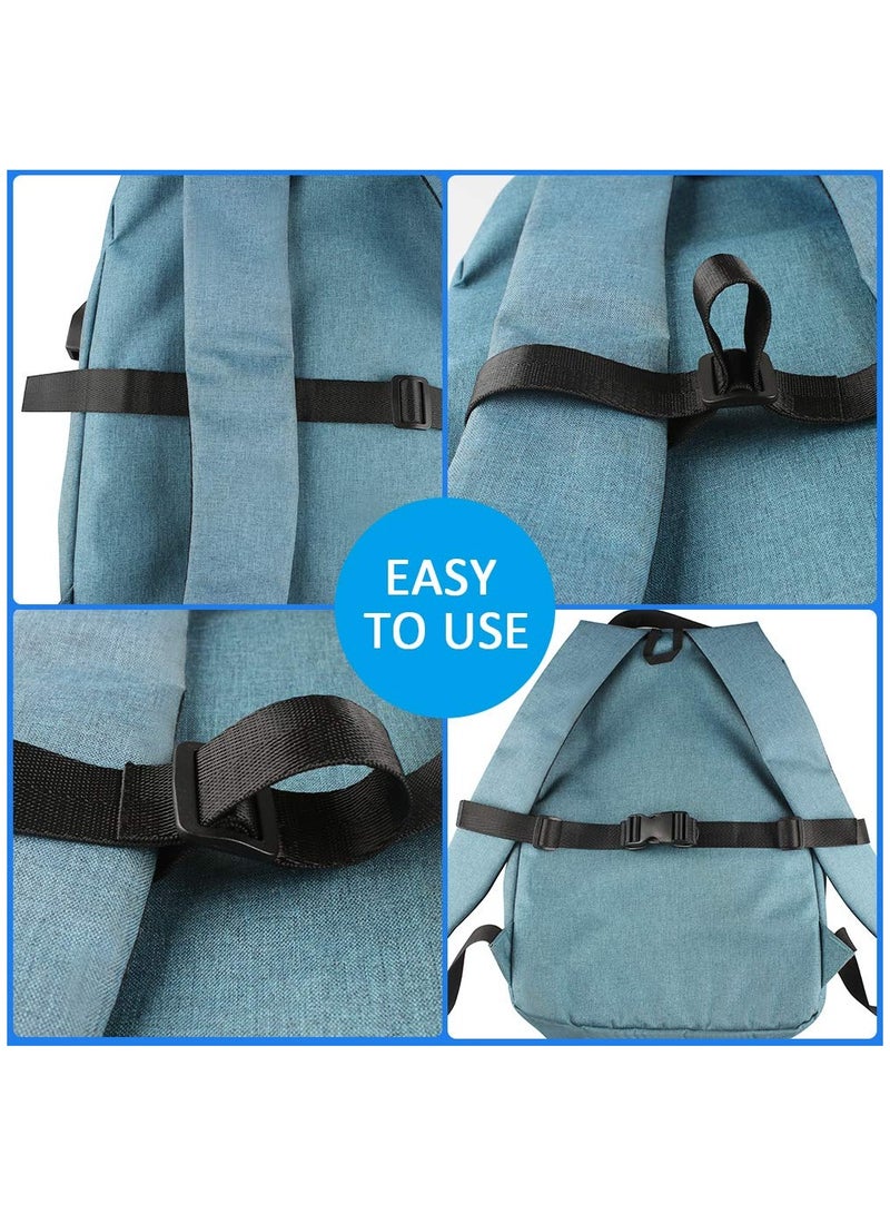 SOLARAE Backpack Chest Straps, Anti Slip Chest Strap Nylon Sternum Strap Backpack Chest Harness Adjustable Chest Strap for Rucksack Backpack (Black, Pink, Orange)6 Pieces - Image 3