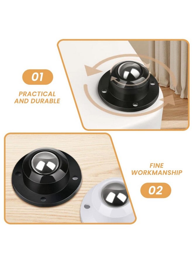 HASTHIP® 4pcs Caster Wheel Self Adhesive Caster Wheel 360° Swivel Wheels for Furniture, Small Appliance, DIY Modification Moving Table Heavy Duty Caster Wheels 200Kg Loading Capacity, Black - Image 4