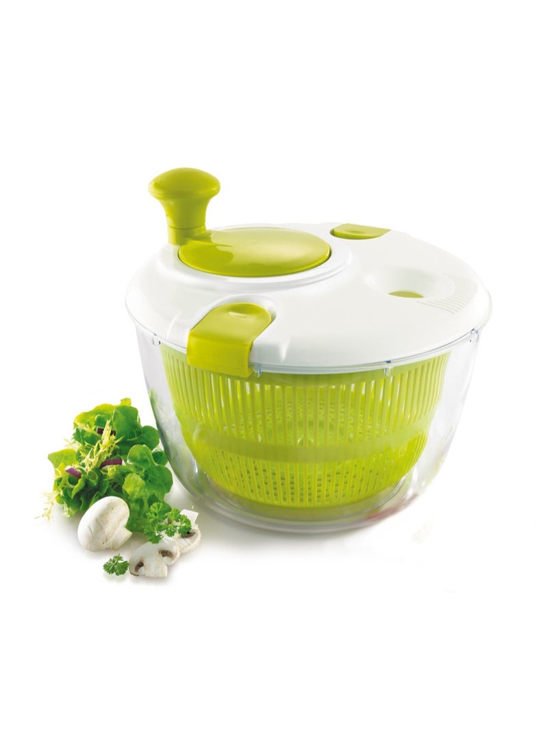 ibili خلاط سلطة يدوي، مجفف خضار بسعة كبيرة، وعاء خالي من BPA مع قاعدة غير قابلة للانزلاق، سهل الاستخدام لمجفف السلطة للخس، السبانخ، والخضروات، سهل التنظيف للاستخدام المنزلي أو المهني - Image 1