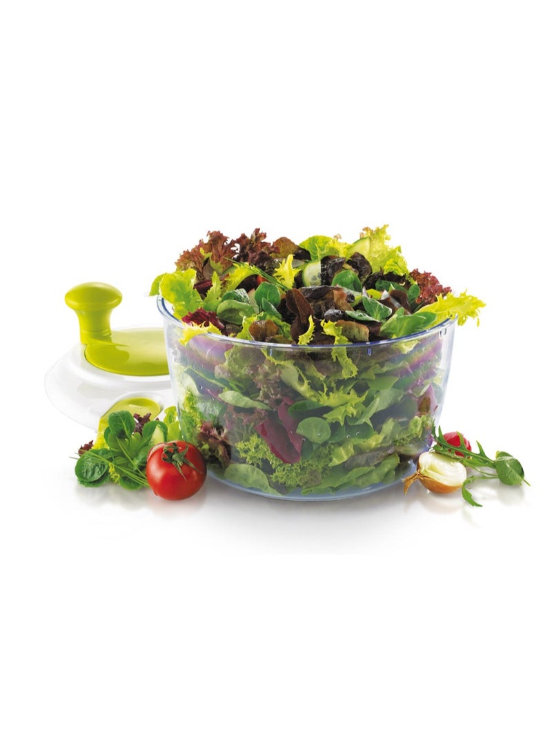 ibili خلاط سلطة يدوي، مجفف خضار بسعة كبيرة، وعاء خالي من BPA مع قاعدة غير قابلة للانزلاق، سهل الاستخدام لمجفف السلطة للخس، السبانخ، والخضروات، سهل التنظيف للاستخدام المنزلي أو المهني - Image 2
