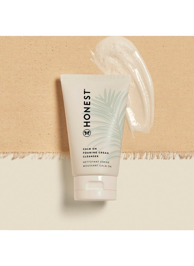 Honest Beauty Onest Beauty Calm On Foaming Cream Cleanser For Sensitive Skin ; Hyaluronic Acid + Calming Phytoblend ; Ewg Verified Vegan + Cruelty Free ; 4 Fl Oz  - Image 3