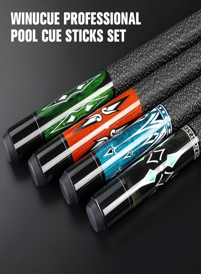 Winucue Pool Cue, 58 inch Maple Billiard Pool Cue Sticks for Adults with 13mm Leather Tip, 20oz Professional Pool Sticks with Anti-Slip Thread Wrapping for Billiard House Bar(Blue 20oz) - Image 4
