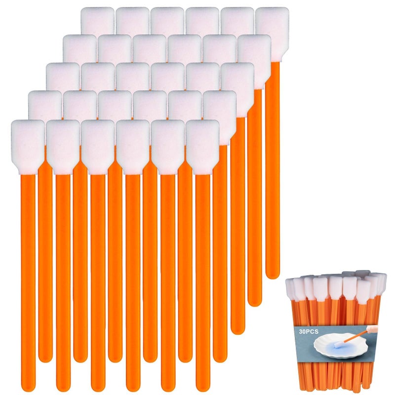 CARGEN Foam Cleaning Swabs - 30 PCS 5.09" Foam Swabs Foam Applicator Swab for Printers Optical Lenses Crafts Sketching and Car Detailing Supplies - Image 1