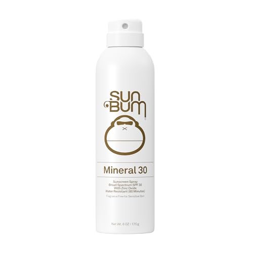 Sun Bum Mineral SPF 30 Sunscreen Body Spray - NEW FORMULA Water-Resistant Broad Spectrum Moisturizing Sunscreen with Vitamin E - Hawaii 104 Act Compliant (Made without Octinoxate & Oxybenzone) - 6 oz - Image 1