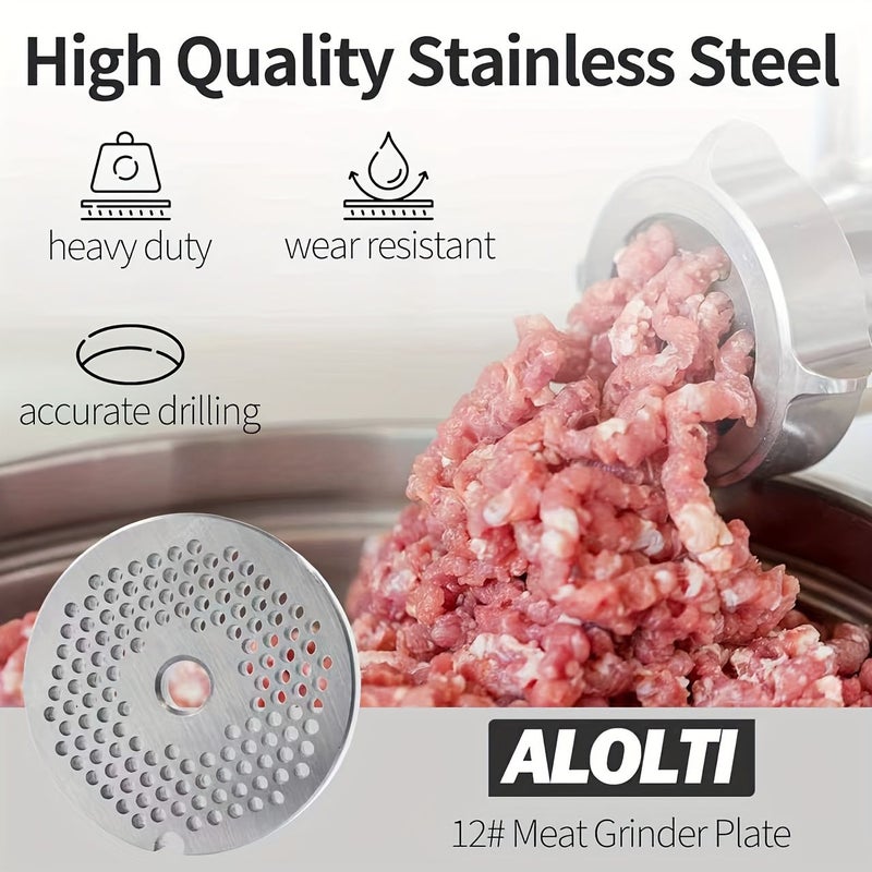 Stainless Steel 12mm Meat Grinder Plate Discs Blades Heavy Duty Cutting Discs For Food Chopper - Image 3