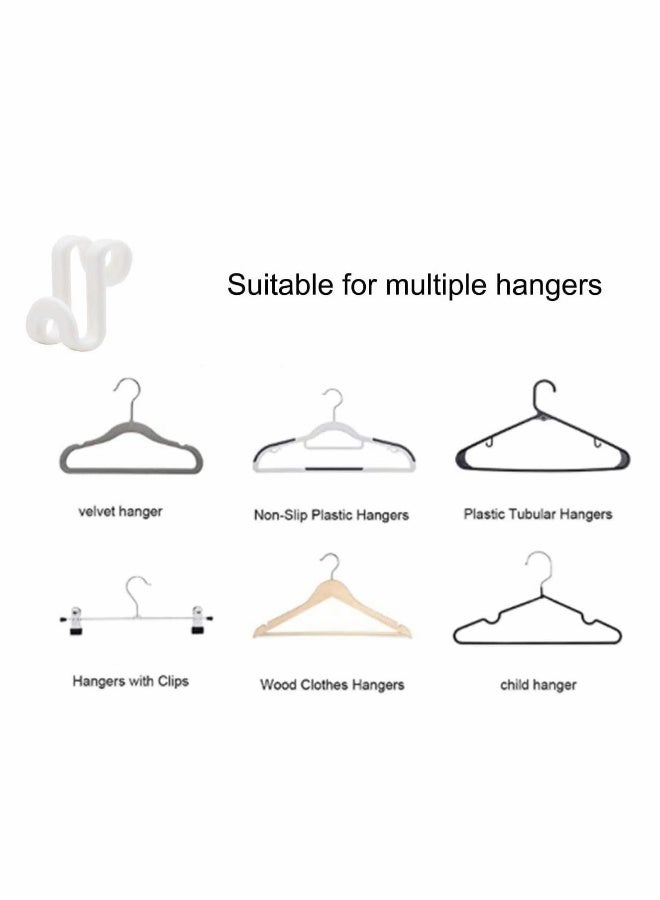 Clothes Hanger Connector Hooks, 60 PCS Outfit Hangers, Hanger Extender Clips, Cascading Hanger Hooks, Velvet Huggable Hangers Accessory, Heavy Duty Space Saving for Closet  - Image 3