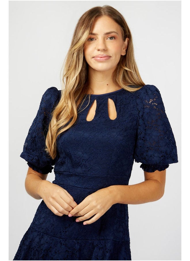 Little Mistress Harding Lace Cut Out Tiered Mini Dress  - Image 3