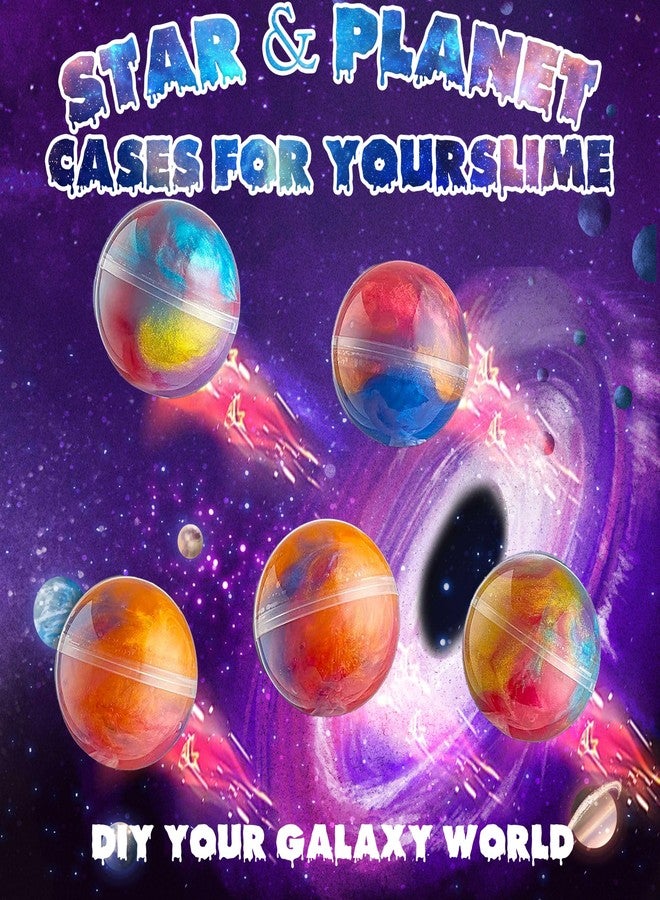 Funewest Slime Kit for Kids, Mini Galaxy Ball Slime Making Kit with Glow in The Dark Stickers, Glitter, Beads & Charms - Creative DIY Craft Kit & Stress Relief Sensory Toy Gifts for Girls Ages 6-12 - Image 4