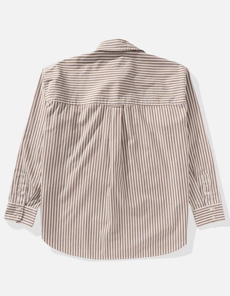 American Eagle Striped Logn Sleeve Button Down Shirt