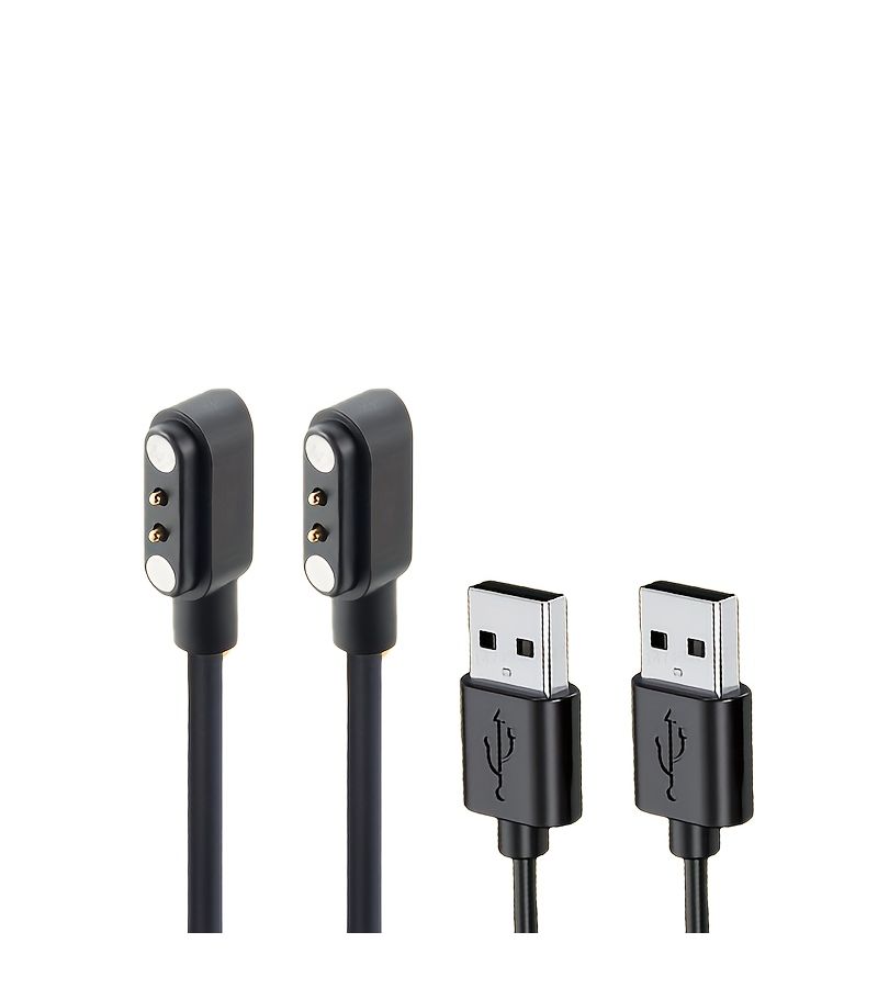 2 Pack Charger For SW021 SW025 SW01 SW023 Uwatch3 Uwatchufit Uwatchgt Smartwatch Black - Image 3