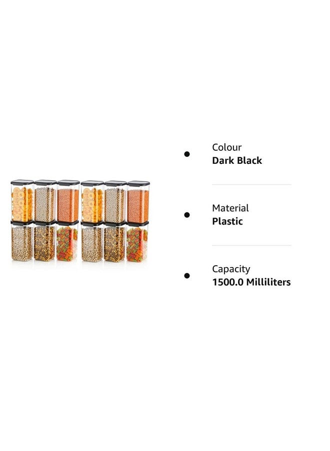 Rylan Air Tight Containers For Kitchen Organizer Storage Set, Kitchen Accessories Items Kitchen Storage Set Pantry Organization And Kitchen Storage (1500 ml Pack of 8). - Image 4