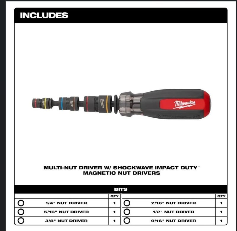 Milwaukee Electric - Multi-NUT Driver W/Shockwave Impact DUTYTRADE - Image 5