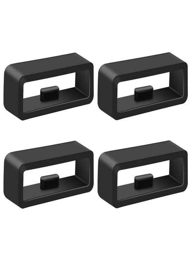 مجموعة من 4 حلقات تثبيت لأساور ساعات Garmin Vivoactive 5 3/Forerunner 645 245 165 55/Venu Sq/Vivomove/Fenix 7S 6S 5S، حلقات تثبيت/حامل/مثبت/حلقات ربط بديلة من السيليكون - Image 1