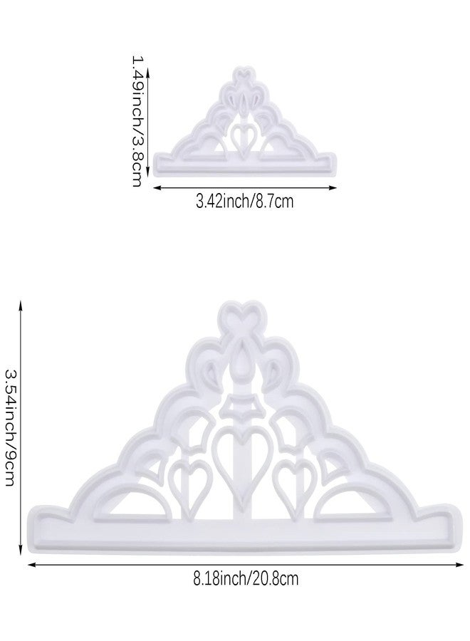 اسويوامت مجموعة قوالب تقطيع البسكويت على شكل تاج (6 قطع) - قالب تقطيع عجينة السكر على شكل تاج وتاج أميرة - قالب تزيين الكب كيك بعجينة السكر - Image 2