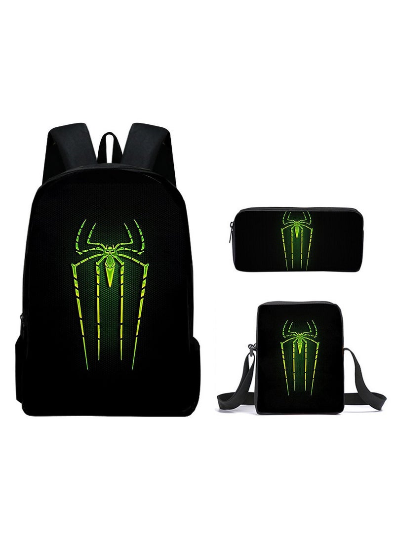 Spider-Man Spiderman Three-Piece Cartoon Backpack For Primary School Students 29*42*16cm 