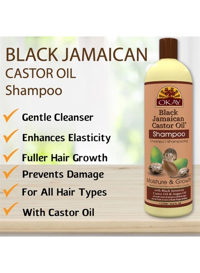 OKAY BLACK JAMAICAN CASTOR OIL MOISTURE GROWTH SHAMPOO 33oz - Image 4