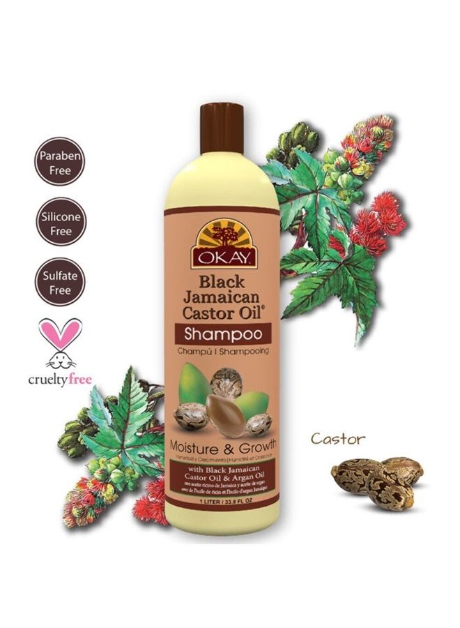 OKAY BLACK JAMAICAN CASTOR OIL MOISTURE GROWTH SHAMPOO 33oz - Image 3