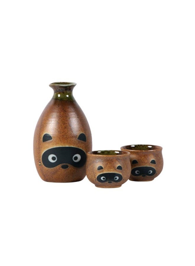 Miya 3-Piece Tanuki Raccoon Sake Set