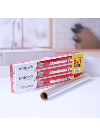 Hotpack Aluminium Foil 45cm X 3.75 Metre 11 Micron 2+1 Free Offer Pack - view 2