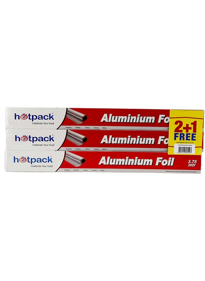 Hotpack Aluminium Foil 45cmx3.75 Metre 11 Micron 2+1 FREE 